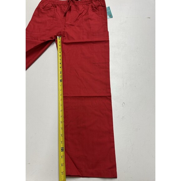 Expo V Neck women size small nurse medical uniform pants and top red - Picture 8 of 11